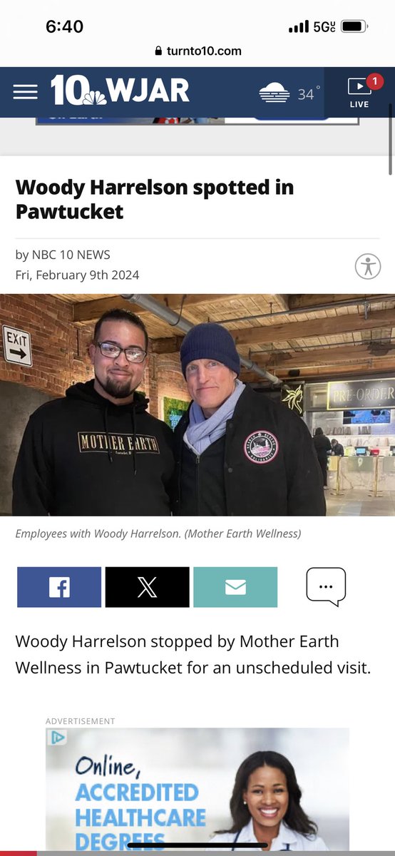 this headline is so funny but if you met woody harrelson at the dispensary yesterday i hate you it should have been me instead