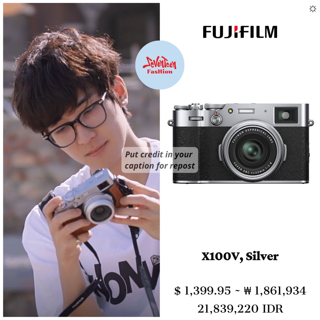 Wonwoo used Fujifilm Camera in [NANA TOUR with SEVENTEEN] Official