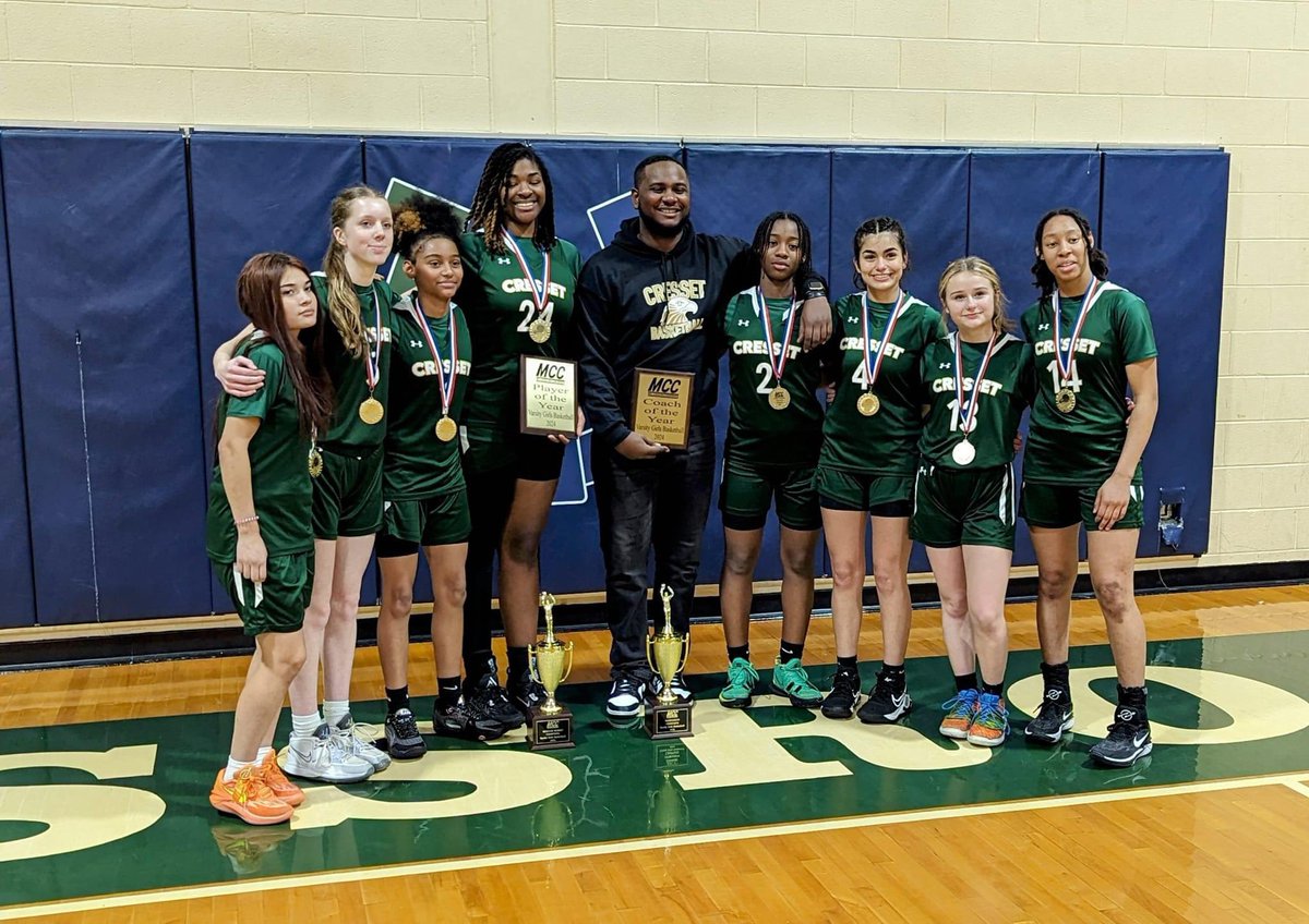 BabydotTrinity's tweet photo. We’re undefeated MCC 
Mid-Carolina conference champions!!! 🏆🏆 
BIG CONGRATULATIONS TO MY LADY EAGLES 🦅 
Now let’s take SATES!!! @cressetacademy 
#allconfrence #alltournament https://t.co/Gqxj1yzt8X