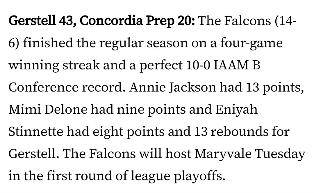 10-0 in conference…Playoffs next week! 
Proud of us!
