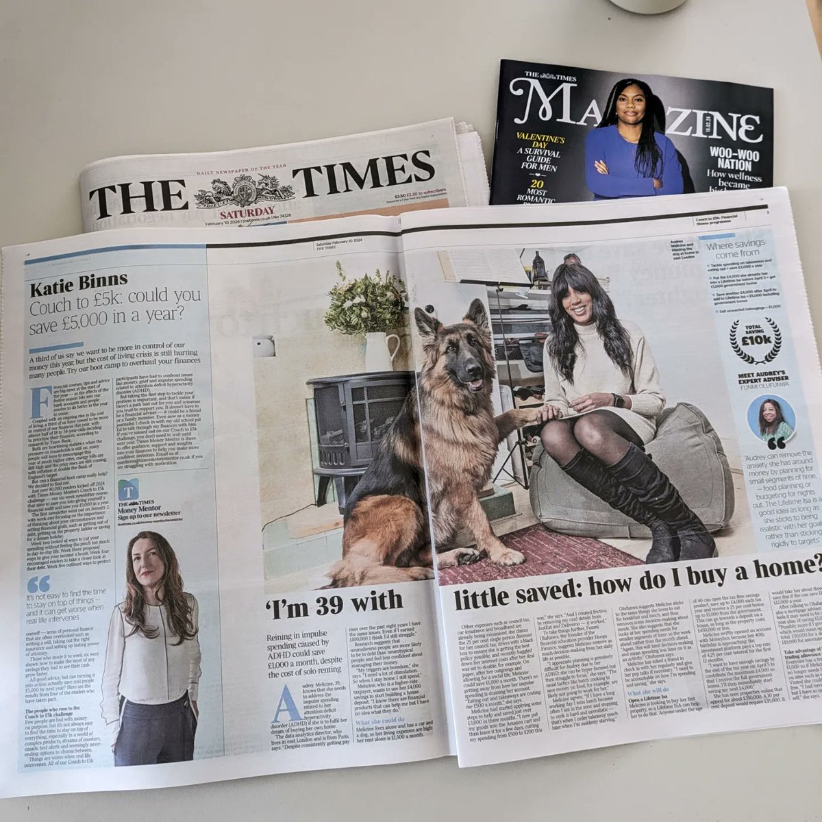 Loved mentoring four people for @TTMoneyMentor Couch to £5k - all had to confront issues like grief &amp; ADHD-related impulse spending. 
They showed that our financial fitness challenge really can save you £5k - or more! Our 6-wk newsletter course now online: thetimes.co.uk/money-mentor/c…