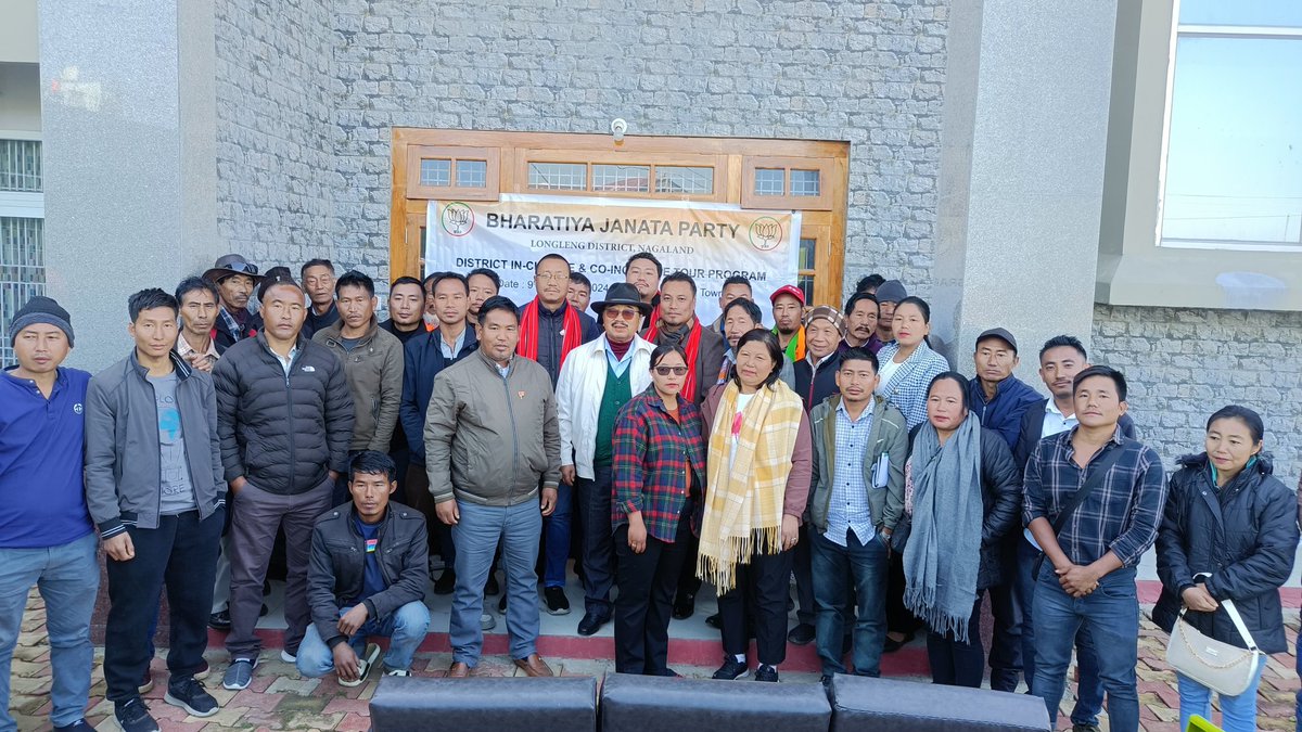 Imkong L. Imchen (@imkong_l) on Twitter photo Honored to be in Longleng today as part of my 1st Dist. Tour as BJP Legislator I/c. Encouraged the Karyakartas to stay committed and work hard for the positive growth of BJP in Longleng Dist.
<a href="/BJP4India/">BJP</a> <a href="/JPNadda/">Jagat Prakash Nadda</a> <a href="/blsanthosh/">B L Santhosh</a> <a href="/NalinSKohli/">Nalin Kohli</a> <a href="/YepthomiBen/">Benjamin Yepthomi</a> <a href="/abhaygiribjp/">Abhay Giri</a> <a href="/BJP4Nagaland/">BJP Nagaland</a> Honored to be in Longleng today as part of my 1st Dist. Tour as BJP Legislator I/c. Encouraged the Karyakartas to stay committed and work hard for the positive growth of BJP in Longleng Dist.
<a href="/BJP4India/">BJP</a> <a href="/JPNadda/">Jagat Prakash Nadda</a> <a href="/blsanthosh/">B L Santhosh</a> <a href="/NalinSKohli/">Nalin Kohli</a> <a href="/YepthomiBen/">Benjamin Yepthomi</a> <a href="/abhaygiribjp/">Abhay Giri</a> <a href="/BJP4Nagaland/">BJP Nagaland</a>