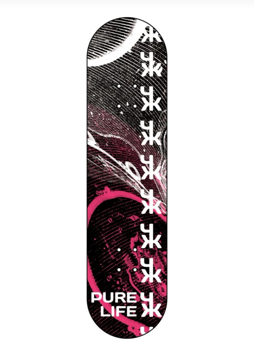 Skate brands have always been a major influence in how we operate as a label. Johnson era Enjoi, 'Stay Gold' Emerica and Jerry Hsu Sci-Fi Fantasy being personal favourites. Pure Life Pro board coming 2024