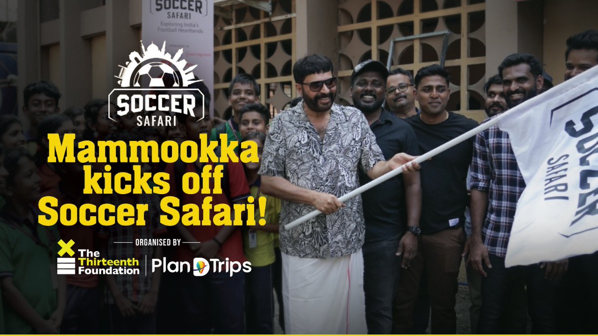 Our vey own Mammookka kicks off the Soccer Safari! Video Out on YouTube. Watch Now! youtube.com/watch?v=vAAhhg… #Mammookka #SoccerSafari