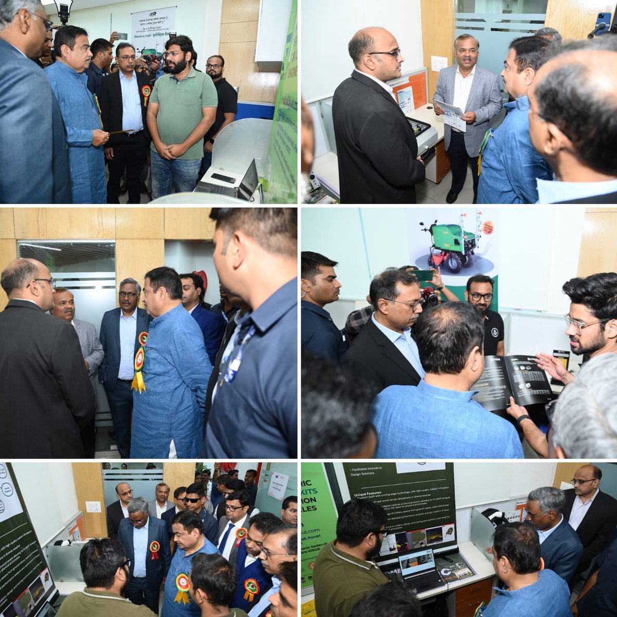 Shri Nitin Gadkari, Hon'ble Minister of @MORTHIndia along with other dignitaries interacting with startups incubated at #STPICoEs.

#STPIINDIA #GrowWithSTPI #STPIMOTION #STPIFASAL
@nitin_gadkari @arvindtw @GoI_MeitY