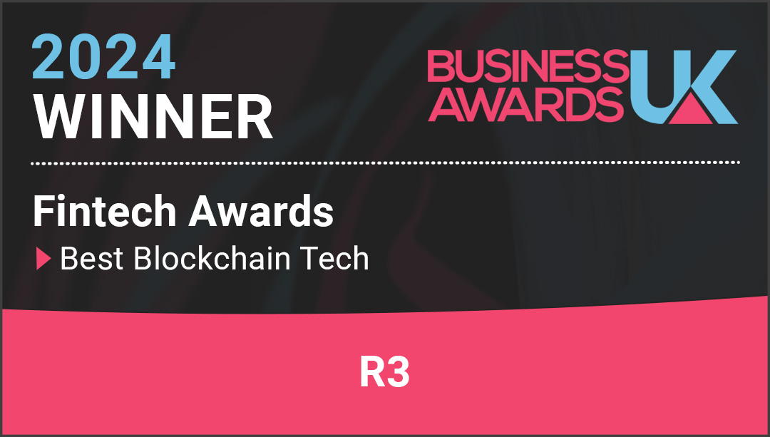 We're thrilled to announce R3 has won 'Best #Blockchain #Tech' in the @bawardsuk #Fintech Awards! R3's leading #tokenization platform #Corda has been at the forefront of #DLT innovation and pioneered many 'firsts' in the industry. Read more: bit.ly/3O7R7Dm