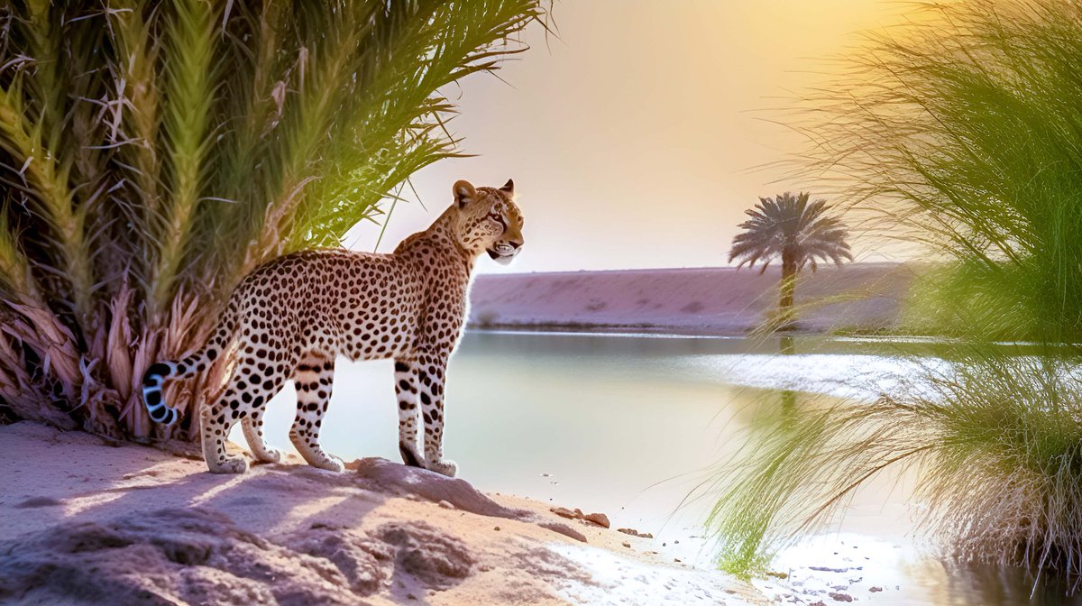 MkMashail's tweet photo. The #Arabian_Leopard! 🐆 Symbolizing the natural beauty &amp; cultural richness of the Arabian Peninsula. 🐾 On International #ArabianLeopardDay, we're part of the "A Leap of Hope" campaign, highlighting efforts to protect them. #catwalk #وثبة_أمل  #يوم_النمر_العربي #leapofhope https://t.co/psG7wtJpT3
