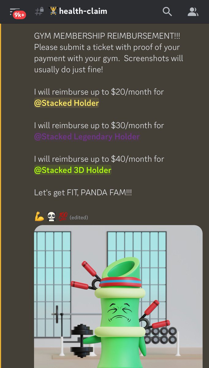 BTCDAD's tweet photo. ๐ฐ Pumping iron and earning with @Pandamania_NFT! ๐๏ธโโ๏ธ๐๏ธโโ๏ธ As stacked 3D holders, we're not just sweating at the gym โ we're getting paid for it! ๐ช๐ธ Join the revolution of making gains in both muscles and crypto. Share your journey! ๐ฅ๐ #PaidToTrain #CryptoFitnessWins https://t.co/ceHIQg8Kol