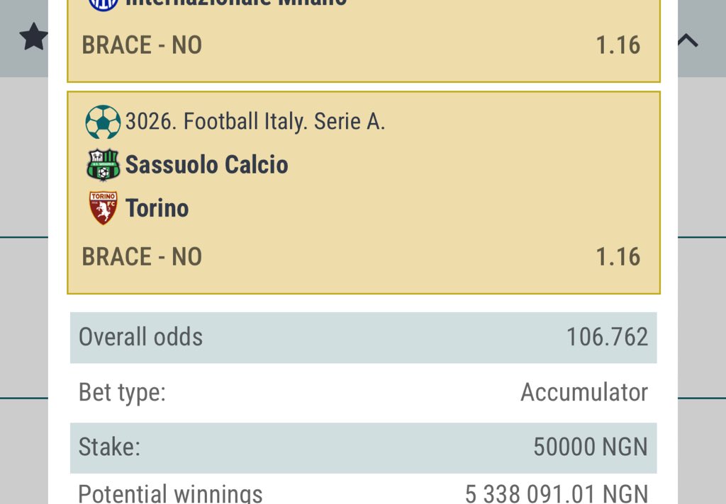 107 odds on 22BET 

50k wins you 5.3M 

TCFKD

Register a 22BET account via link cutt.ly/s25Udrs

🍏Promo code Banks

You get 200% bonus on your first deposit 💥

WhatsApp channel whatsapp.com/channel/0029Va…

Telegram channel t.me/MrBanksCalls t.me/MrBanksFreeCha…