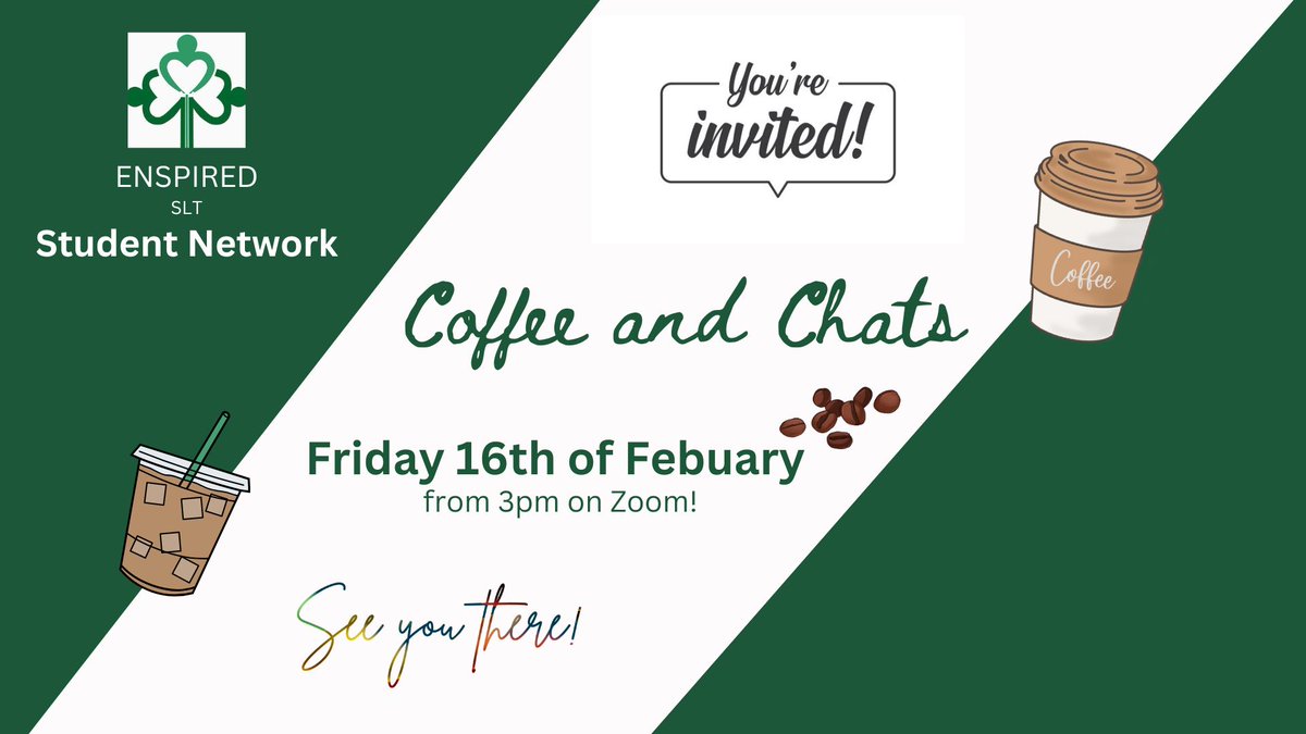 After the success of our first ever ENSPIRED student network seminar, we have organised a more casual 'coffee and chats' call for everyone this month! This is a great opportunity to touch base and get to know each other and exchange knowledge and just chat! See you there!