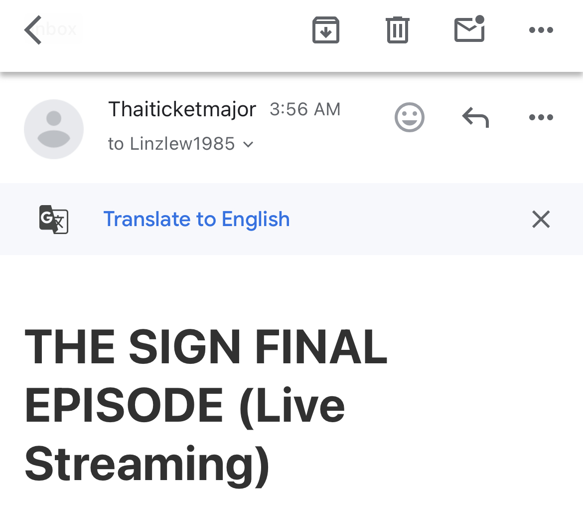 I got my live streaming ticket for The Sign Final Episode Event! Knowing the final episode will has English subs added so us interfans will be able to understand everything while we watch makes me even more excited. I can’t wait!!! See you tomorrow!!

#TheSignEP12
END OF THE SIGN