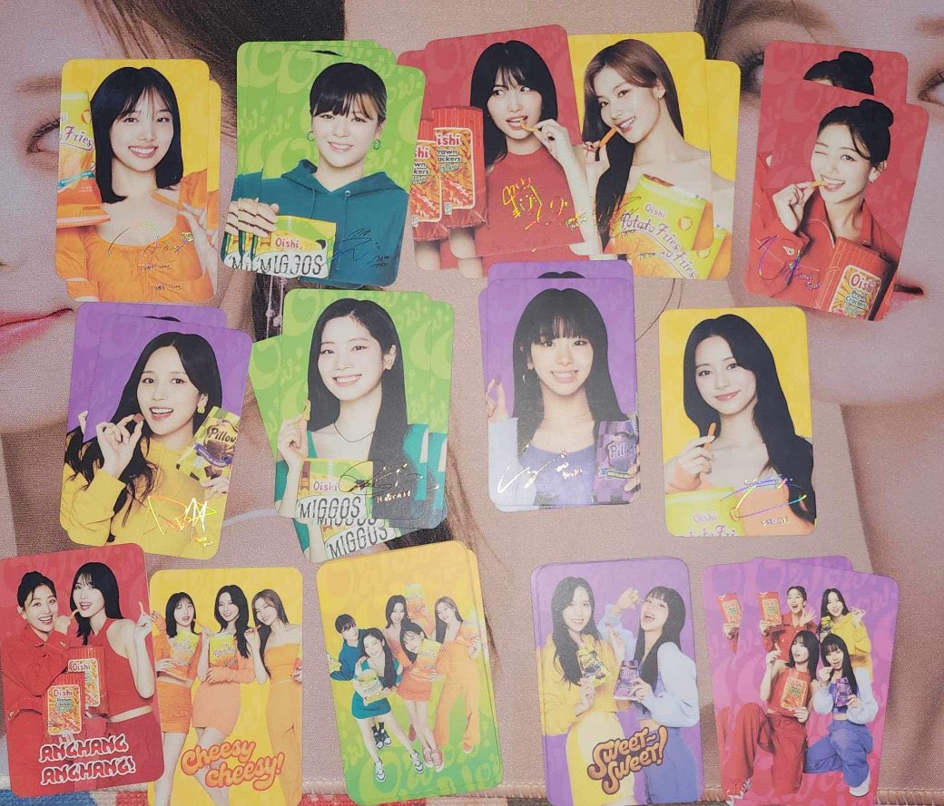 tzujuliee's tweet photo. twice x oishi complete photocards https://t.co/2DwPoH8ewl