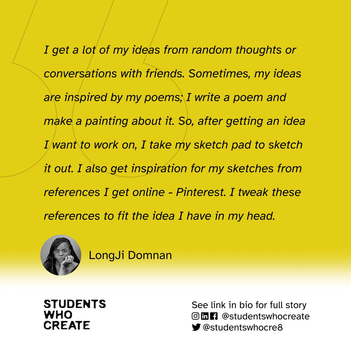 StudentsWhoCreate (SWC) tweet media