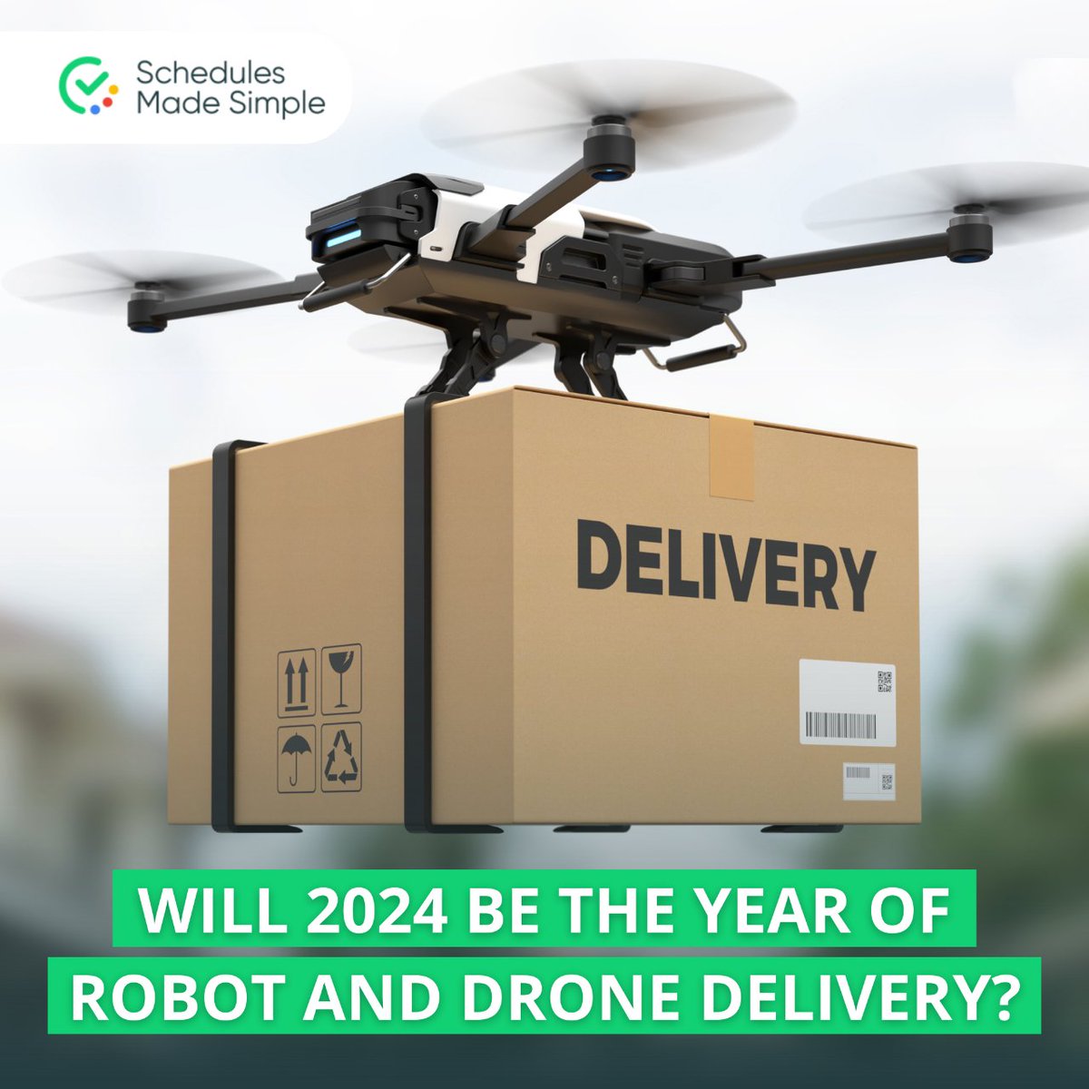 Could 2024 be marked as the year of robot and drone delivery? 🤖🚁

Well... If you've been wondering that, then you'll like this post.

[Read more in the thread]

#CoffeeShop #Pizzeria #RestaurantTech #RestaurantTechnology #DeliveryRestaurant #DroneDelivery #RobotDelivery