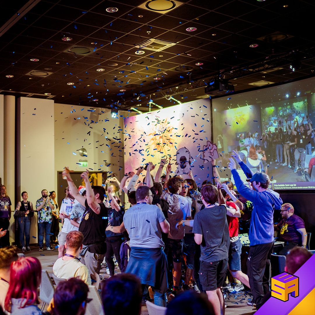 esamarathon's tweet photo. Just ONE WEEK until ESA Winter 24 begins ❄️  
We're thrilled! What madness awaits? Will we see speedruns faster than light? Will people play Jubeat in the arcade? Will. There. Be. Confetti? 🎆 https://t.co/OPQgG1nmKW