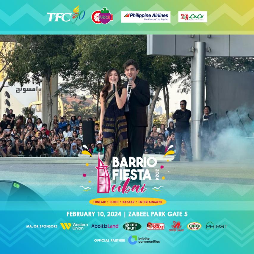 KapamilyaTFC's tweet photo. TEAM #FranSeth MAGINGAY! ❤️💚💙😍🔥

Handa nang magpakilig ang FranSeth love team sa mga kababayan natin sa Dubai! Perfect love month para sa umattend ng Barrio Fiesta Dubao 2024 indeed! ✨✨✨

#BarrioFiestaDubai2024 #FranSeth #FrancineDiaz #SethFedelin https://t.co/QnaOJQDTmq