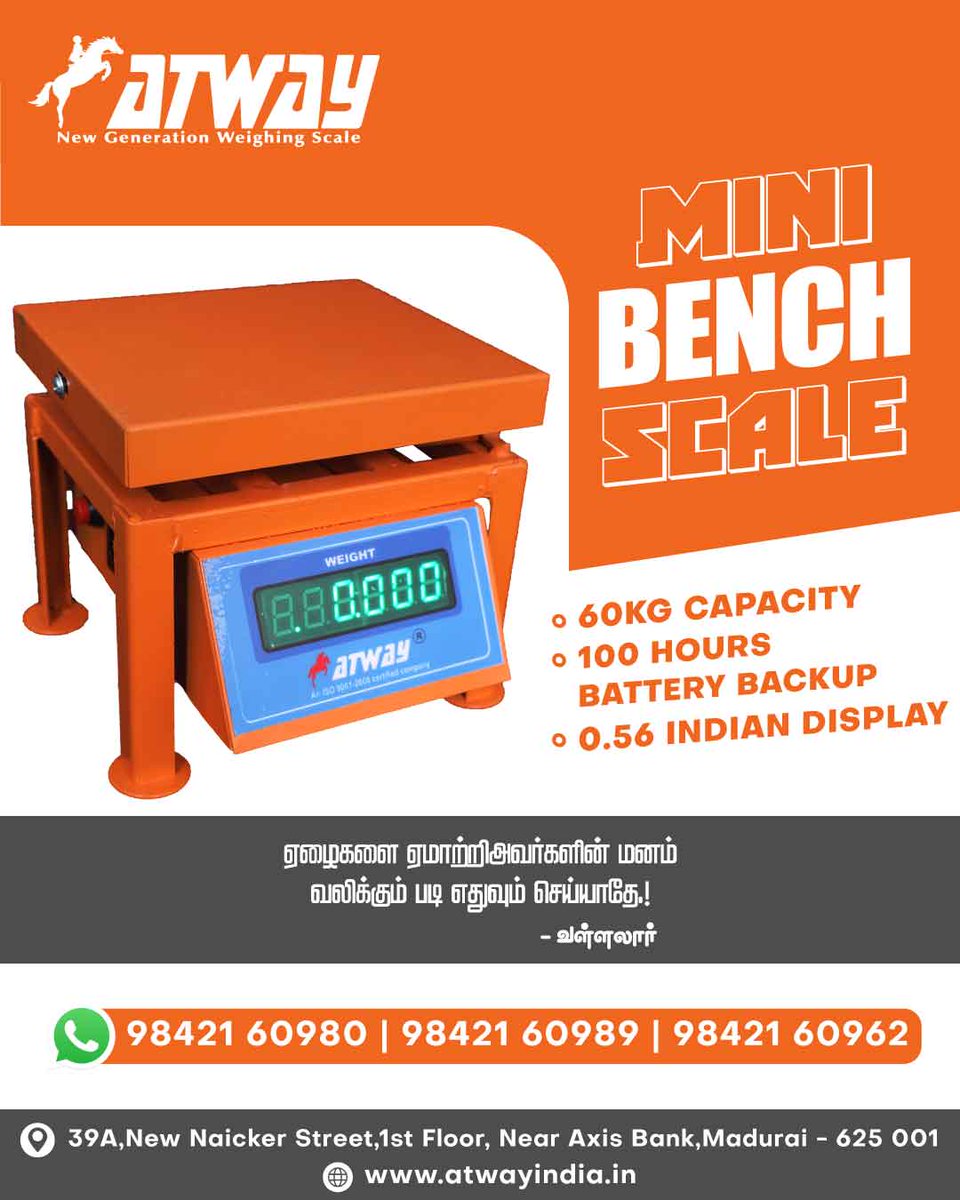 Mini Bench Scale - Atway Madurai #weighing #loadcell #machine #weight #industrial #platform #tabletop #led #display #Digital #Machine #Stainlesssteel #BestPrice #Build #bestquality #generation #capacity #Pansize #accuracy #storage #features #affordableprice #visitsite #new #trend