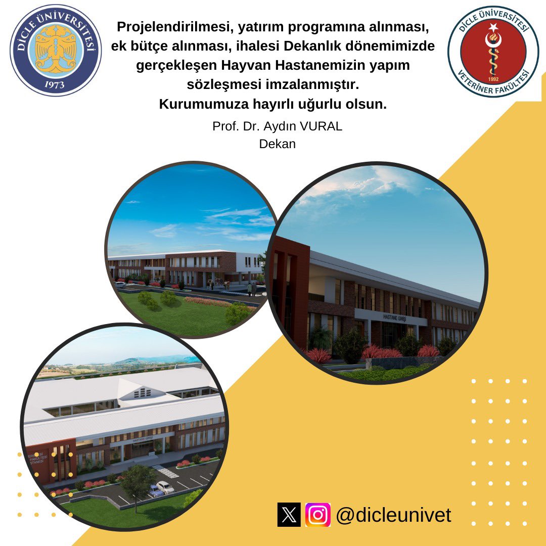 dicleunivet's tweet photo. Dicle Üniversitesi Veteriner Fakültesi Hayvan Hastanesi 
Ayrıntılar için: https://t.co/E9lfw5n8iA
#hayvanhastanesi https://t.co/ncQdexpUPX