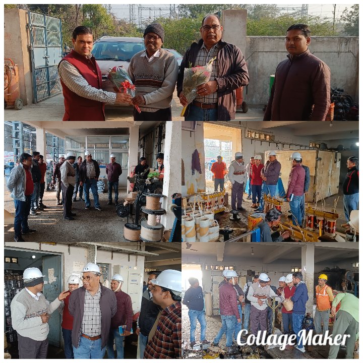 परिवर्तको की वेहतर गुणवत्ता रिपेयर सुनिश्चित करने हेतु अधीक्षण अभियंता महोदय कार्यशाला ने मय अधीक्षण अभियंता महोदय मैनपुरी के मैनपुरी कार्यशाला का निरीक्षण किया वेहतर गुणवत्ता रिपेयर, साफ-सफाई, निर्धारित समय के अंदर क्षतिग्रस्त परिवर्तक बदलने के निर्देश दिये 
<a href="/dvvnlhq/">Dakshinanchal Vidyut Vitran Nigam Limited</a> <a href="/UPPCLLKO/">UPPCL</a>