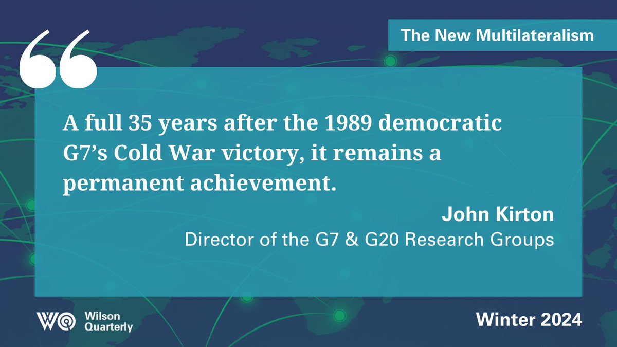 From its 1975 beginnings with a goal to protect democracy and promote social advancement to the complex challenge of conflict, terrorism, and other security threats, @JKirton details how the #G7 is more effective than ever. buff.ly/48i1H28 #Multilateralism