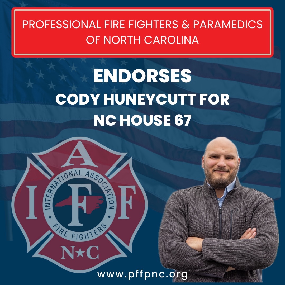 PFFPNC (@pffpnc) on Twitter photo We proudly endorse Cody Huneycutt for NC House 67. He knows how to move legislation in order to support his constituents, with nearly a decade of #NCPOL experience. Vote Huneycutt! <a href="/NCHouseGOP/">NC House Republicans</a> We proudly endorse Cody Huneycutt for NC House 67. He knows how to move legislation in order to support his constituents, with nearly a decade of #NCPOL experience. Vote Huneycutt! <a href="/NCHouseGOP/">NC House Republicans</a>