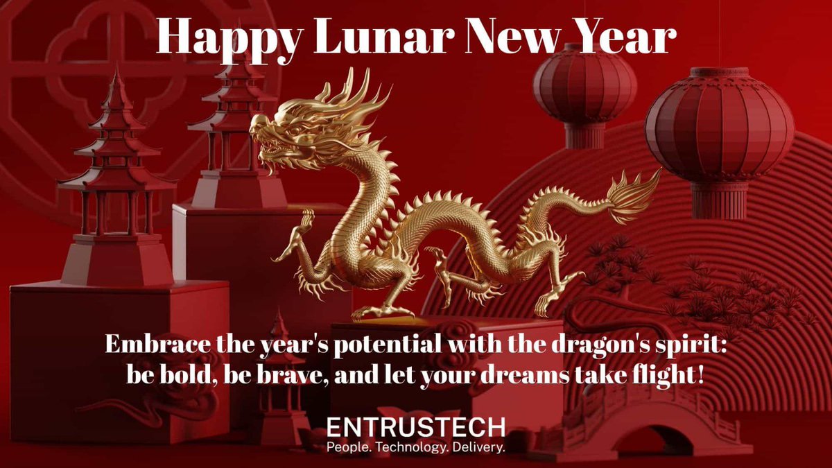 Happy Lunar New Year!

May the Year of the Dragon bring you the fire of passion, the strength of resilience, and the wisdom to soar above any challenge. ✨

#LunarNewYear #YearoftheDragon #GongXiFaCai #XinnianKuaile #entrustech #entrustechdigital