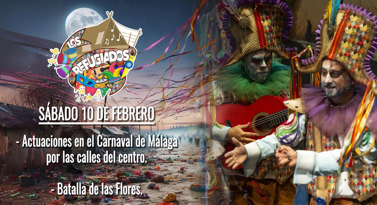 Comparsa Marbella La Pureza (@comparsapureza) on Twitter photo Hoy nos toca disfrutar del <a href="/carnavalmalaga/">CarnavaldeMalaga.com</a> y sus calles.
Nos podréis ver por las calles del centro y como punto atractivo del día compartiremos actuaciones con nuestros amigos de Comparsa de Marbella "La Joya" a las 21.30 y 23:00 en Catedral y C/ Granada🎭
<a href="/Carnavaladictos/">𝘾𝙖𝙧𝙣𝙖𝙫𝙖𝙡𝙖𝙙𝙞𝙘𝙩𝙤𝙨</a> Hoy nos toca disfrutar del <a href="/carnavalmalaga/">CarnavaldeMalaga.com</a> y sus calles.
Nos podréis ver por las calles del centro y como punto atractivo del día compartiremos actuaciones con nuestros amigos de Comparsa de Marbella "La Joya" a las 21.30 y 23:00 en Catedral y C/ Granada🎭
<a href="/Carnavaladictos/">𝘾𝙖𝙧𝙣𝙖𝙫𝙖𝙡𝙖𝙙𝙞𝙘𝙩𝙤𝙨</a>