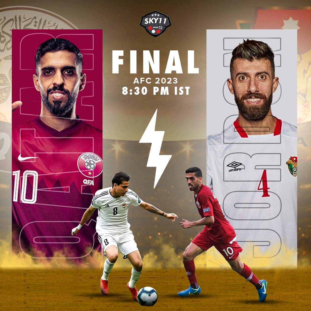 Jordan will face Qatar in today's final showdown. Who do you think will emerge victorious?

#Jordan #qatar #Finals #jordanvsqatar #Football #footballfans #AFC #Sky11