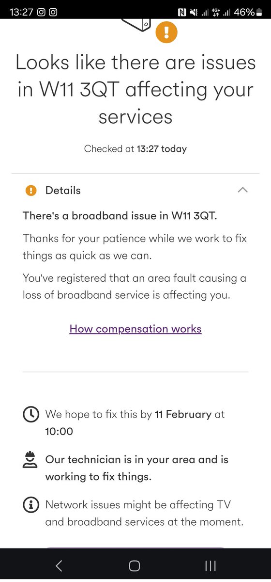 EireSwede's tweet photo. @virginmedia can you explain exactly what's happening in W11? This is the 2nd day of no broadband service... https://t.co/kJQbXj1ouC