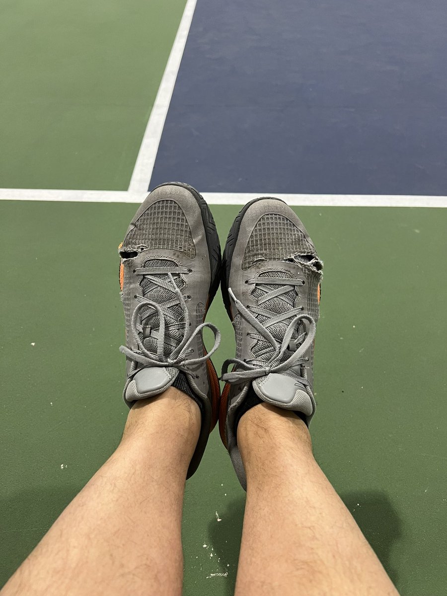 markymark39's tweet image. Hi @SKECHERSUSA , I love your pickleball shoes, but the latest pair isn’t holding up like the others I’ve had. Both shoes have large rips in the upper front outsides - a design flaw perhaps?