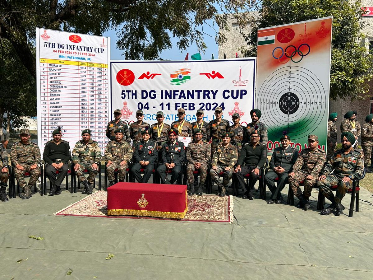Jkra_Group's tweet photo. #LtGenUpendraDwivedi, PVSM, AVSM COR #JAKRIF &amp; LS and the entire #JKRA community congratulate #YBC Rifle team for securing #Silver medal in DG Infantry Cup. Rfn Asif Khan &amp; Rfn Purushottam were adjudged #Best &amp; #ThirdBest Firers respectively amongst all Rifle firers. https://t.co/l4bUtYP0TT
