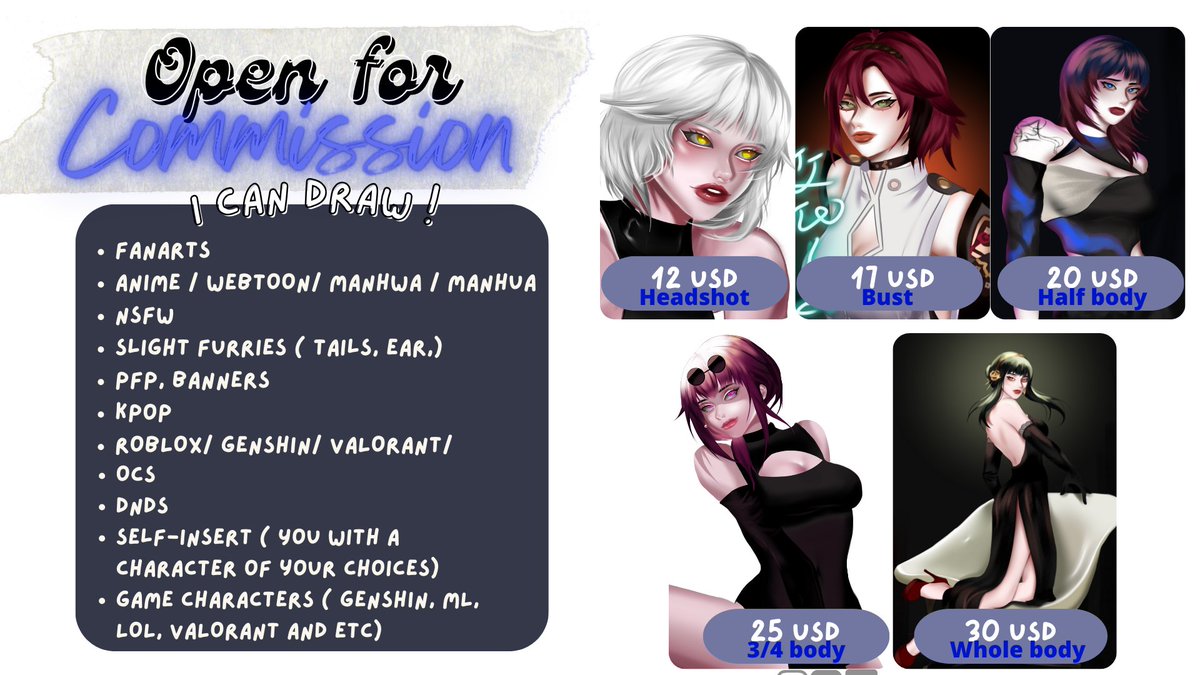 Shaechiee's tweet image. Hiii I'm open for commissions I would love to work with yall!
#openforcommissions
#openforcomms