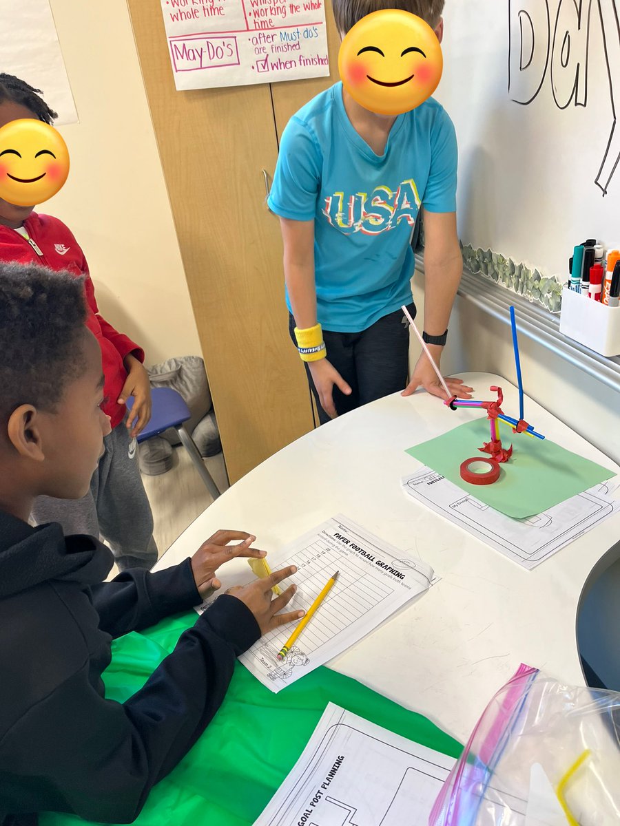 🏈 FOOTBALL FRIDAY! 🏈
We’ve been looking forward to this day all week! Students used a choice board to review reading skills, research a football player, and work collaboratively to build a field goal! #UESHAWKS