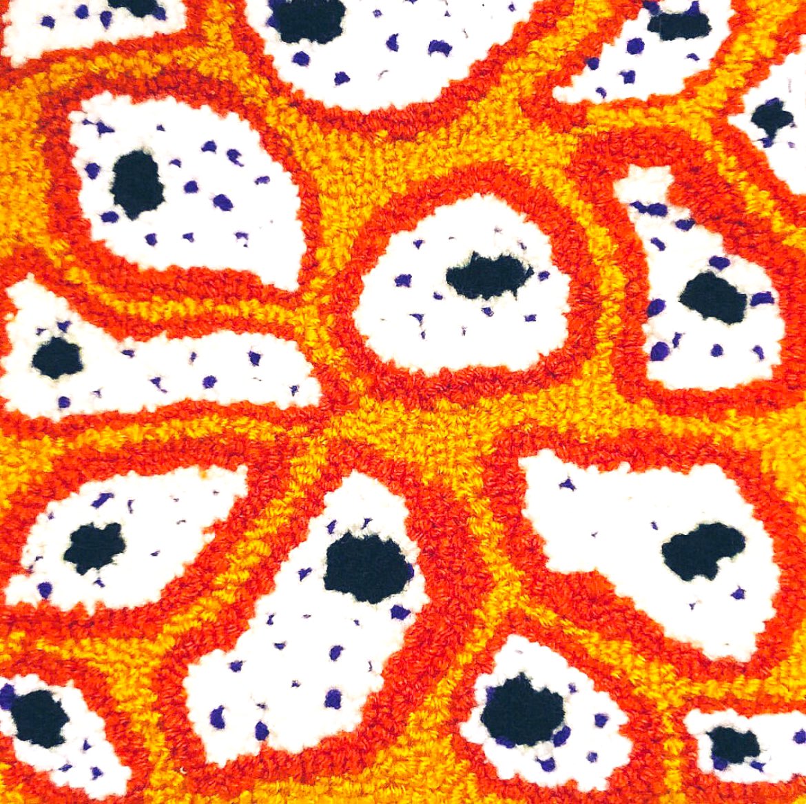 #madebyme cell study 🔬 punch needle on monk’s cloth using acrylic worsted weight yarn #workinprogress #oxfordpunchneedle #14mini #somethingnew #pathart #histology #microscopy #proudpathologist