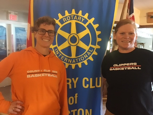 PictonRotary's tweet photo. Members of @pictonrotary recently heard from Nat Wollenberg, Vice President of the County Clippers Basketball Organisation and Christin Dickenson the President of the Organisation. (L-R in the photo)
https://t.co/qjcfF5DEVL
#countyclippers #joinrotary #peopleofaction https://t.co/QKBOsHJspy