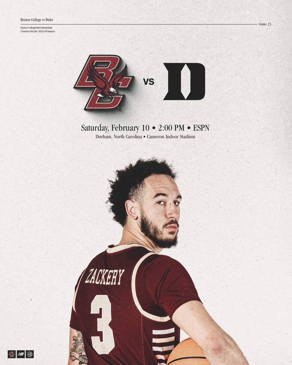 BCMBB's tweet image. Gameday in Durham 🦅 

🆚 No. 9 Duke
⏰ 2:00 PM ET
🏟️ Cameron Indoor Stadium
📺 bit.ly/48hRsul (ESPN)
📻 bit.ly/3SBi6sj
📈 bit.ly/3UAx4y4
📖 bit.ly/49aLJb1