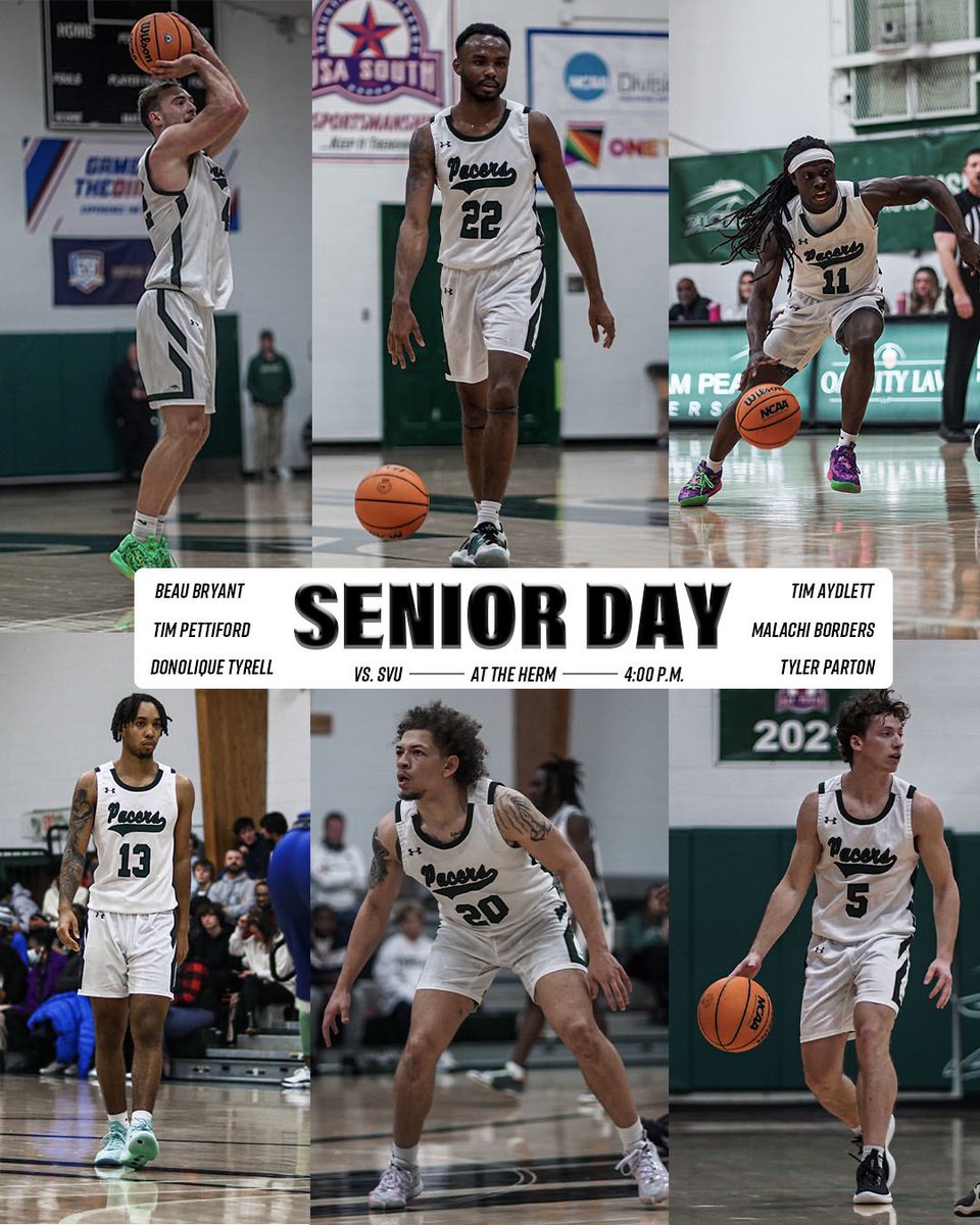 It’s SENIOR DAY! Come out to the HERM to celebrate @gopeacembb 6 seniors as they take on SVU at 4:00 P.M. Watch: youtube.com/@GoPeacePacers Live Stats: gopeacepacers.com/sidearmstats/m… #PacerNation | #GoPeacePacers