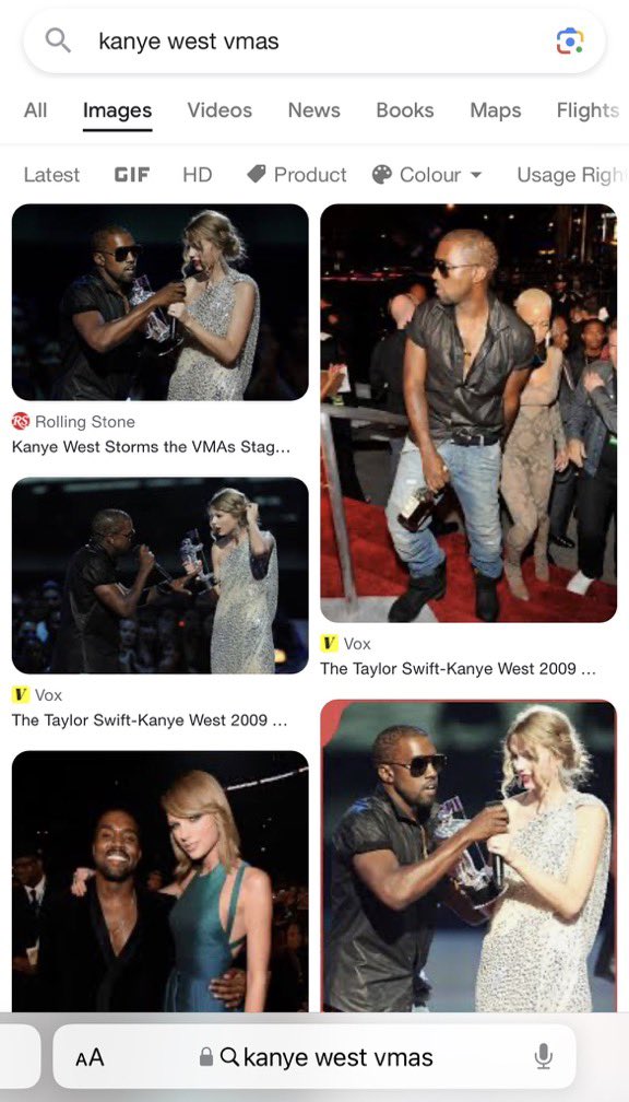“Kanye West made Taylor Swift famous”

her searches       VS.       his....