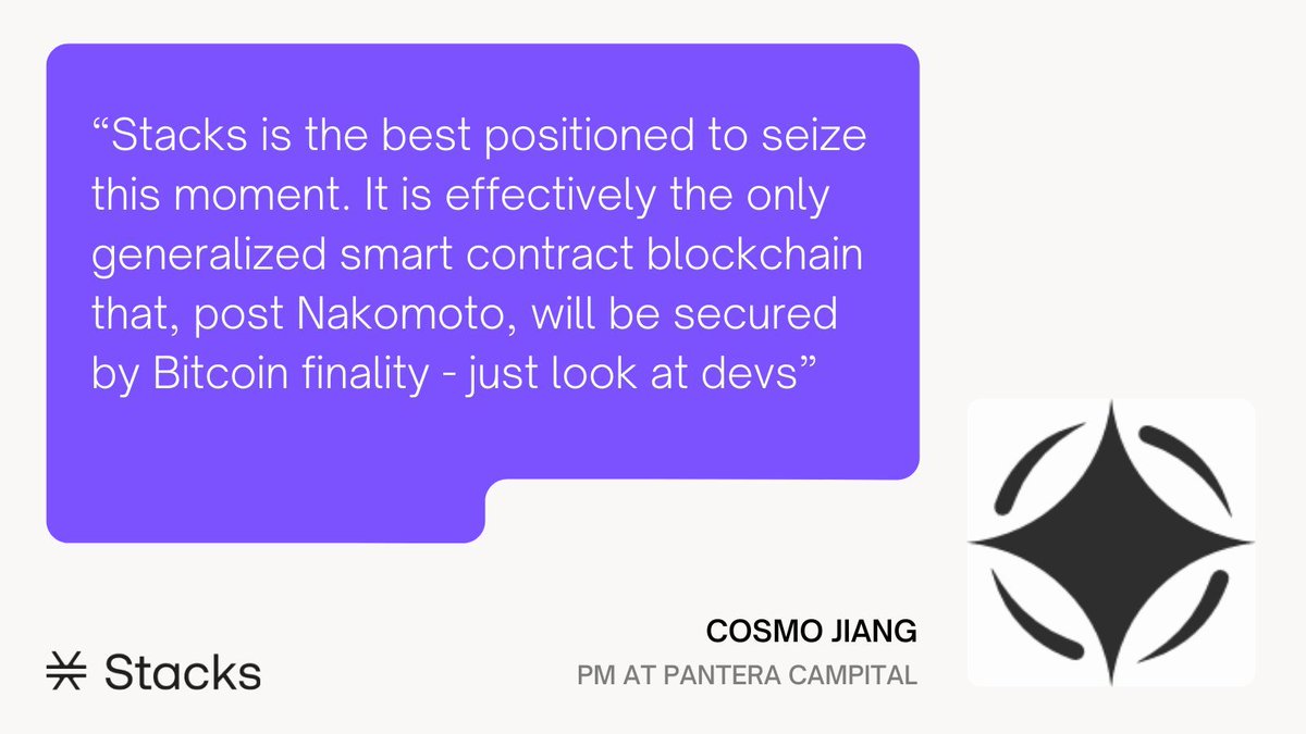 Nakamoto upgrade window: April 15 - 29, 2024. - @PanteraCapital PM  @cosmo_jiang gives his thoughts on Stacks and the broader Bitcoin economy.  Full thread below.