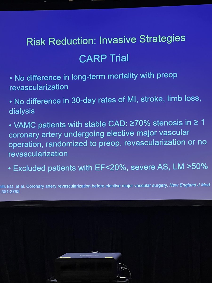 At NC ACP <a href="/DukeHospitalist/">Duke Hospital Medicine</a> David Boyte reviews landmark trials in periop medicine. Reminder to think about which patients were excluded.