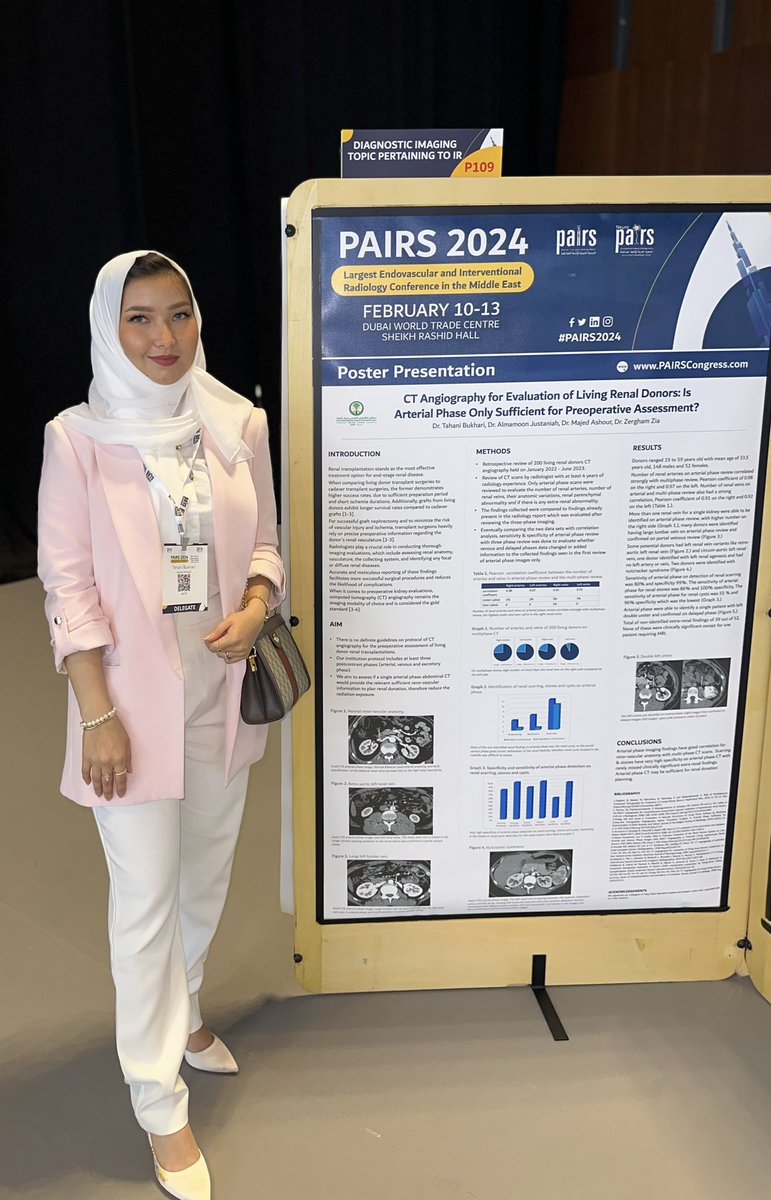 Delighted to have my poster presented at  #PAIRS2024 it’s been a wonderful 1st day

Many thanks to Dr. @zerghamzia, Dr. @MoonJustaniah and Dr. @AshourMD 

 #interventionalradiology #iRads