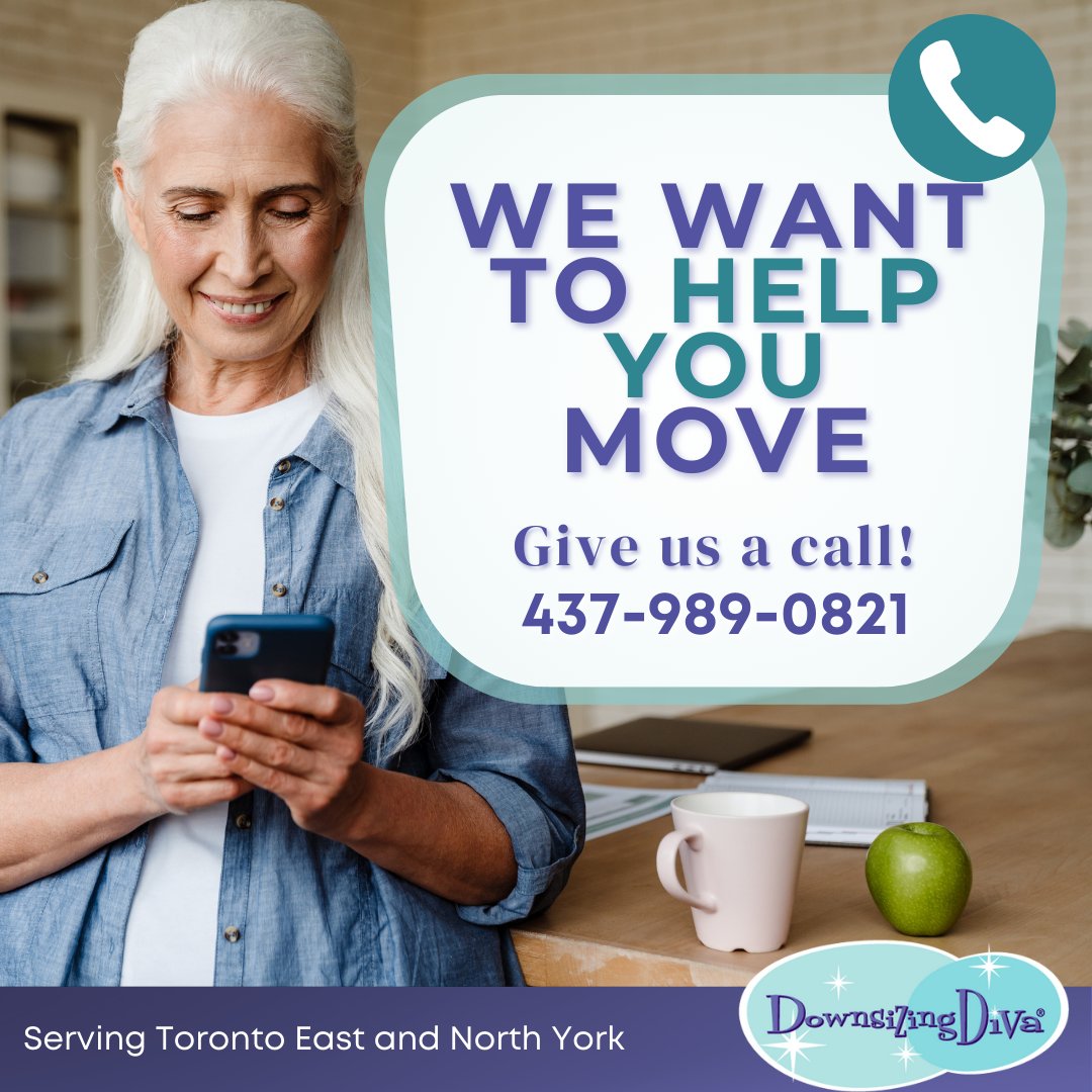 DownsizingDiva's tweet image. Ready to make your move? 🏡 Let Downsizing Diva be your guide! We want to help you move seamlessly into your next chapter. Call us today to get started. 437 989 0821📞 #downsizingdiva #downsizingmanager #downsizingservices #NASMM #downsizingforseniors  #downsizingexperts #Toronto