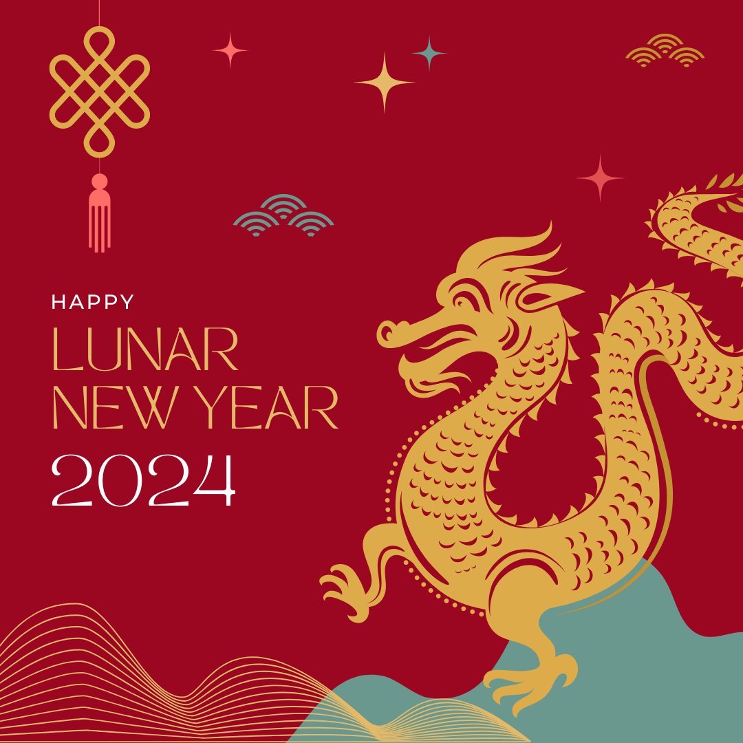 Enter the Year of the Dragon, which is the fifth animal in the Chinese zodiac. People born under this sign are known to be charismatic, ambitious, adventurous and fearless. Wishing everyone who celebrates, a prosperous Lunar New Year.