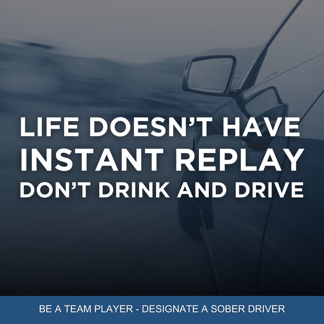 Enjoy the big game responsibly! 🏈

Whether you're rooting for your team or there for the commercials - make sure your celebration ends safely! Designate a sober driver or use ride-sharing services. 🚗