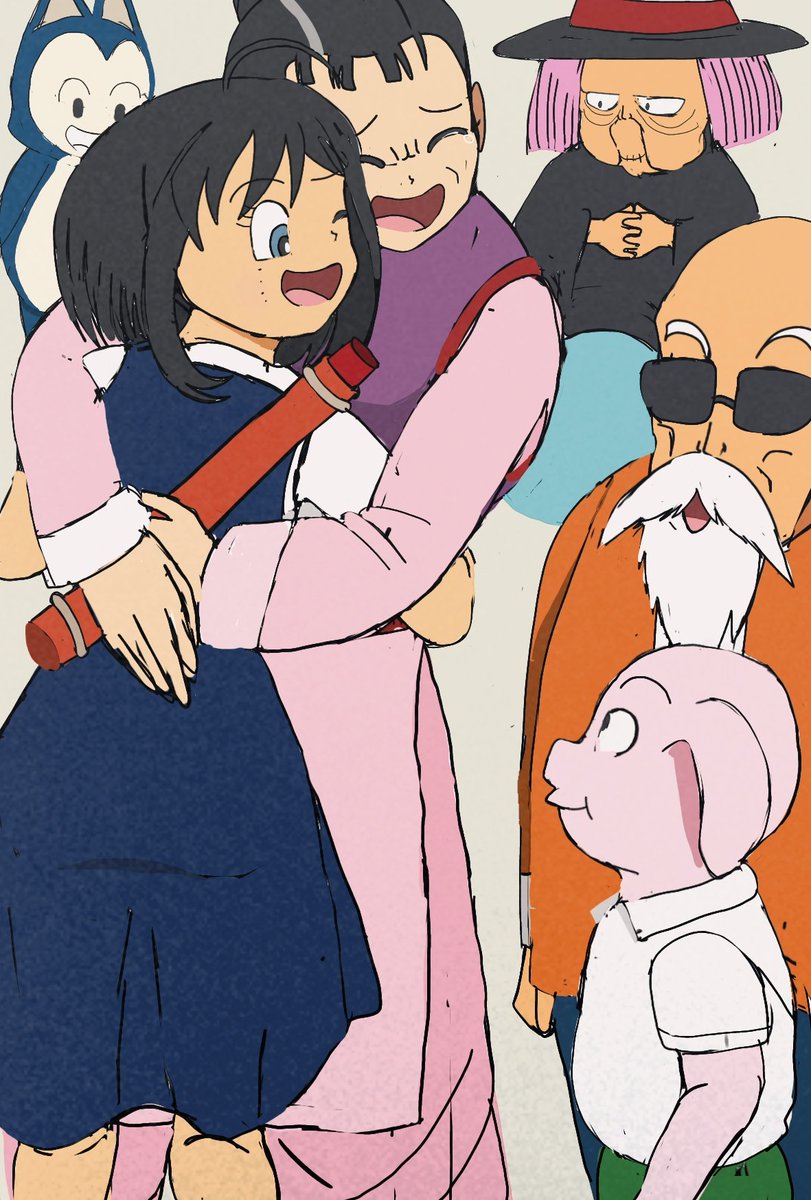 Hope_Briefs's tweet photo. Hope, Oolong, and Puar return home
"Aunt Chichi, Master Roshi, we're back"
#HopeBriefs #FutureChichi #Chichi #DragonBall #イラスト https://t.co/eEul2p68vr
