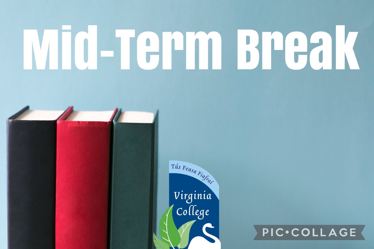 VirCollege's tweet image. ***Midterm Break***
We would like to wish all the students and staff @VirCollege a safe and enjoyable midterm break!!
Well done on all your hard work this term!! 👏
🚸School resumes Monday 19th February 🚸
#midtermbreak #care