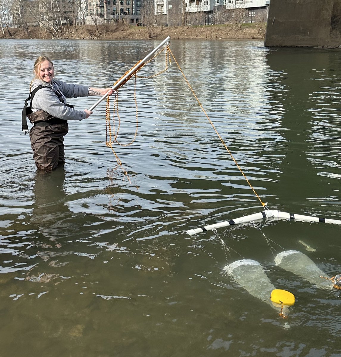 This week members of <a href="/jpbacteria/">JP Balmonte</a>’s lab tested #microplastic monitoring protocols for our project in the Schuylkill River — researching spatiotemporal differences in #microbial and #biogeochemical processes along the #freshwatermarinecontinuum, especially those relevant to MP!