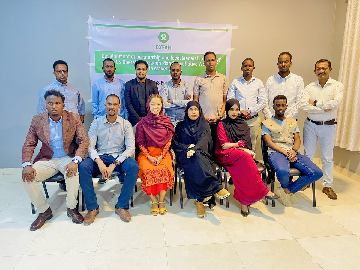 I am very excited to be part for this fruitful discussion of Development partnership and local leadership strategy and its operationalization Plan consultative workshop with stakeholders. Iam deeply gratitute the OXFAM team for their commitment on this matter. Mohamoud