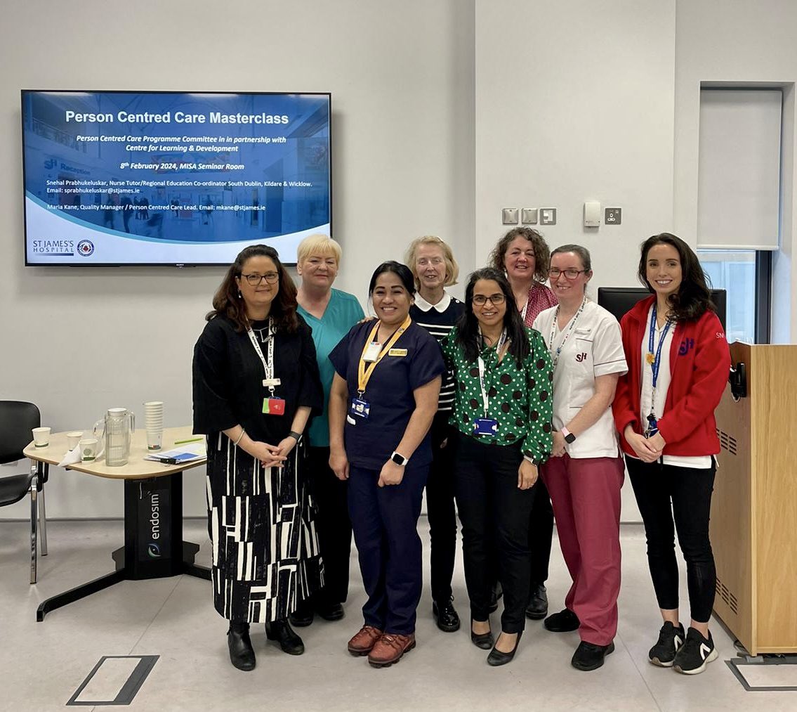 Thank you to all the panellists who contributed their invaluable insights in our Person Centred Care Masterclass today @stjamesdublin. Their expertise has undoubtedly enhanced our understanding of providing exceptional care. #PersonCentredCare @SJHDoN @DMHospitalGroup