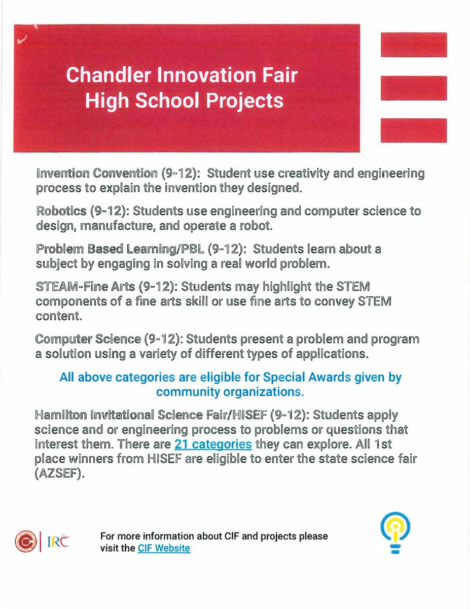It's time to start ramping up our coverage leading up to the Chandler Innovation Fair on February 24! So many of our schools will be represented during this community event. Be sure to tease what your schools will be featuring and tag the district. cusd80.com/CIF